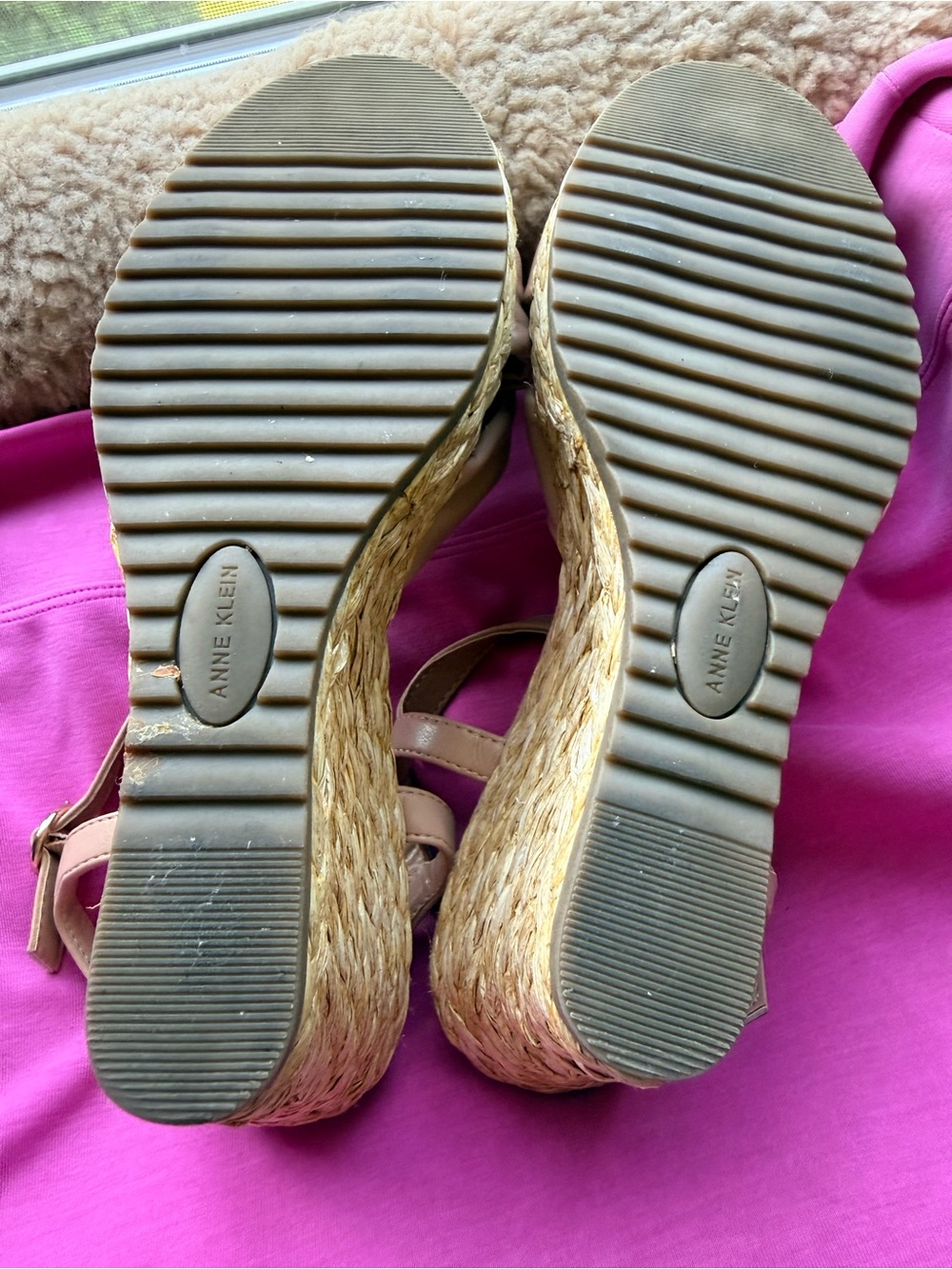 Anne Klein Blush Knotted Front Ankle-Strap Heels - Picture 7 of 7